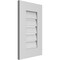 Ekena Millwork Vertical Surface Mount PVC Gable Vent: Functional, w/ 3-1/2"W x 1"P Standard Frame, 14"W x 22"H GVPVE14X2201SF - alternate 3